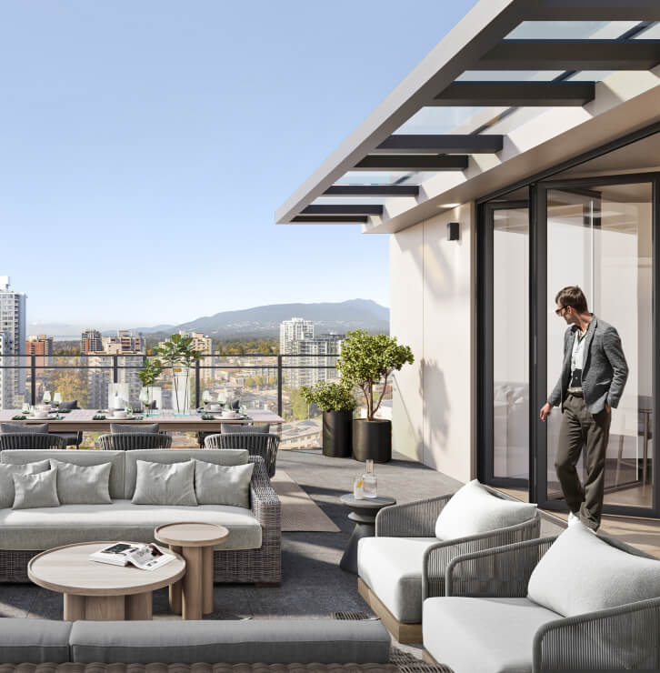 Enjoy sunset and city views with our 12th floor indoor and outdoor lounge, complete with an outdoor BBQ.